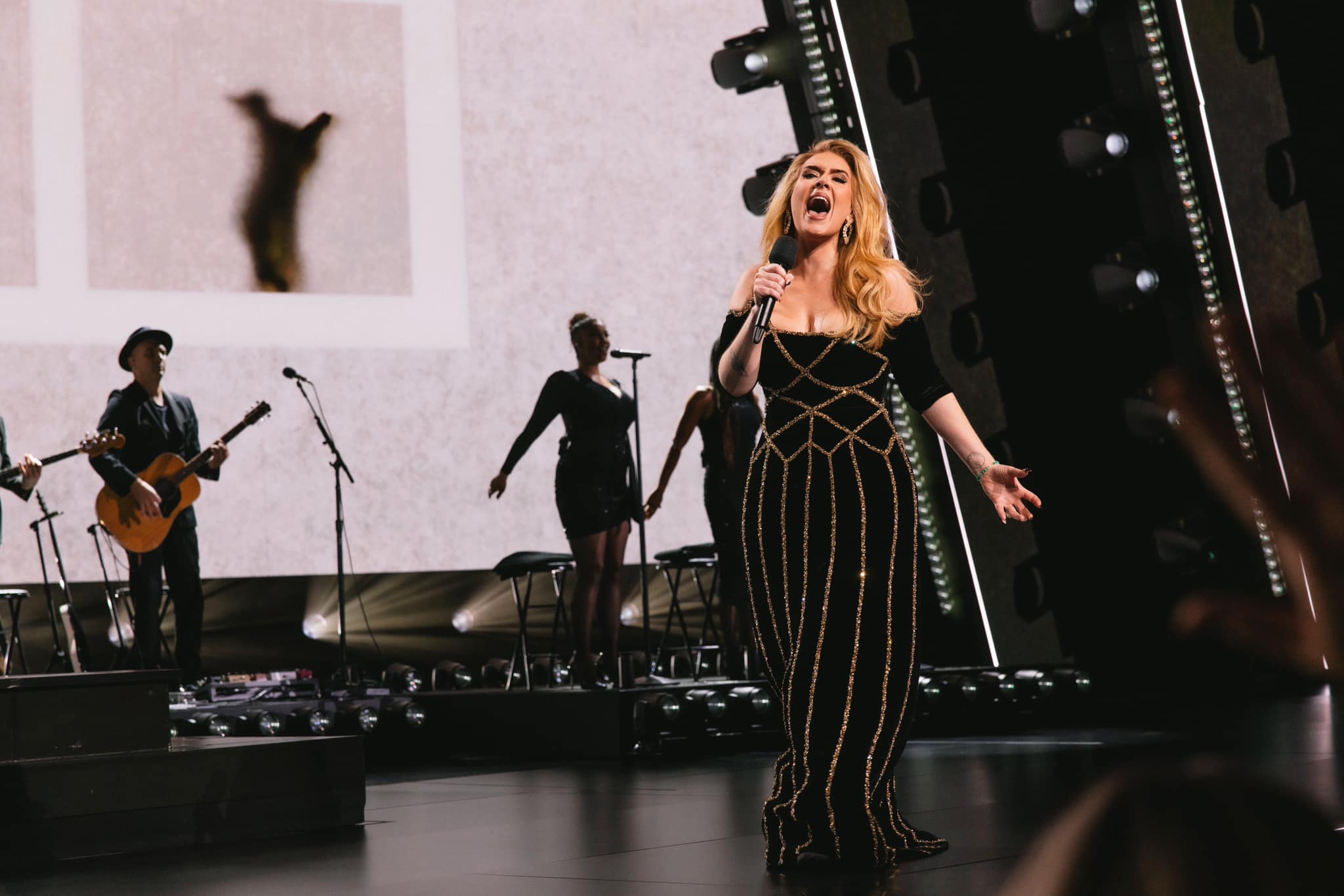 Adele wears dress by Vietnamese designer in Las Vegas concert, and this isn't 1st time