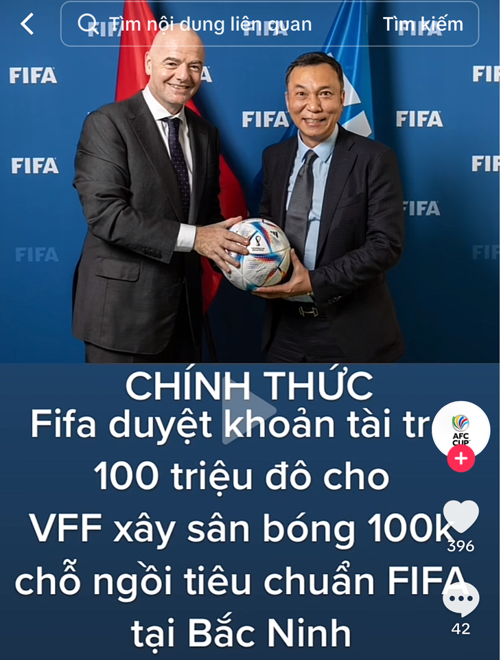 Vietnam Football Federation quashes rumors of FIFA’s funding of stadiums in Vietnam