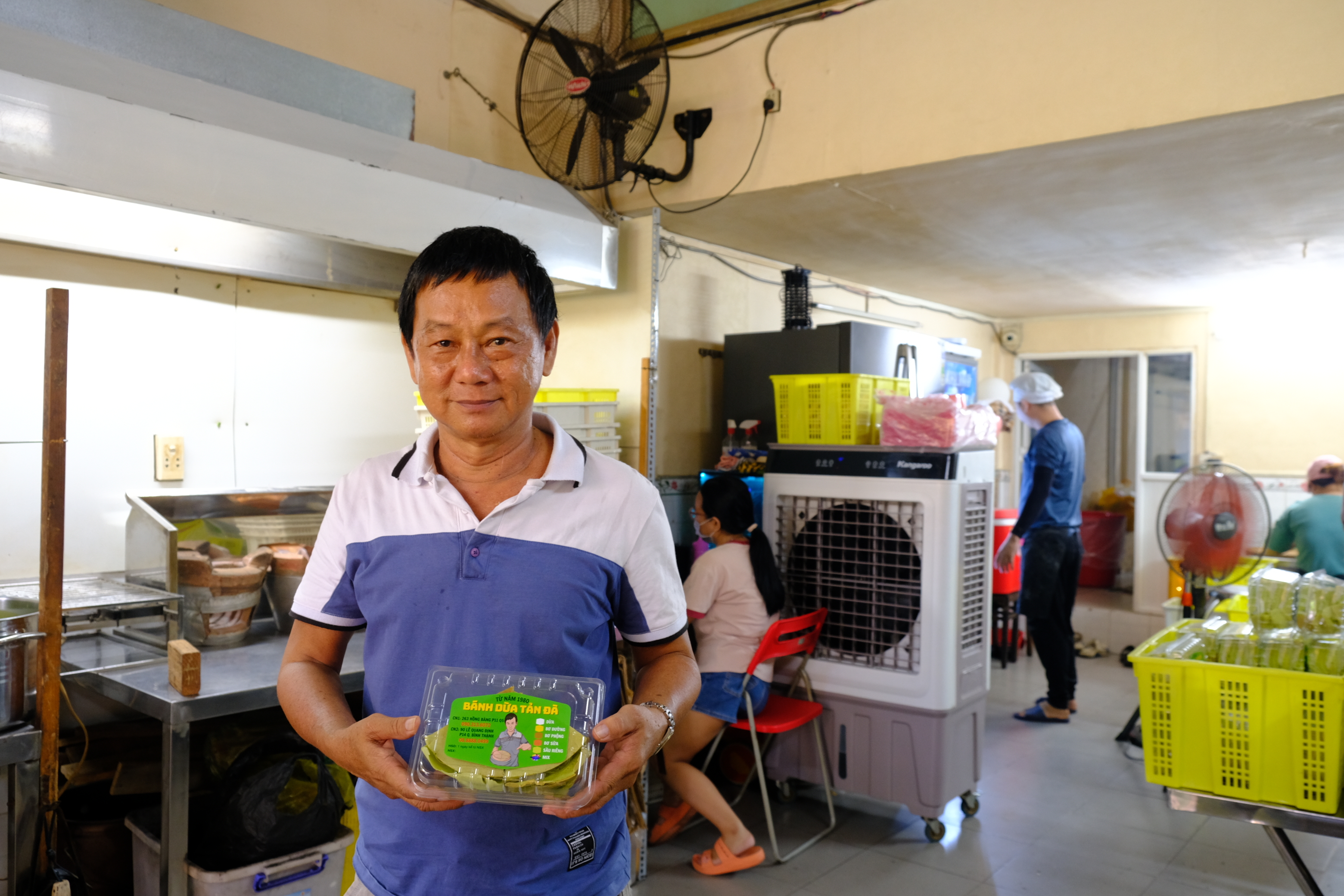 Trang Vinh Phat, 61, the founder of Banh Dua Tan Da. Photo: Minh Chau / Tuoi Tre News