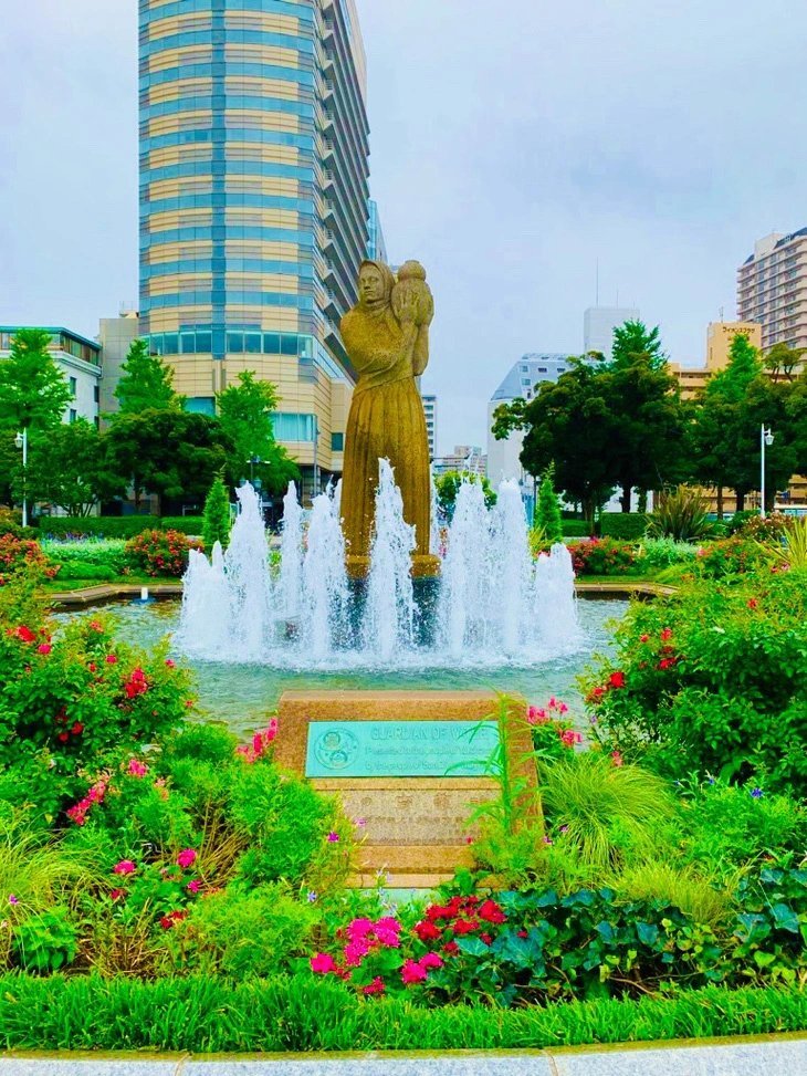 The 'Guardian of Water' statue at Yamashita Park in Yokohama. Photo: Yokohama Visitors Guide