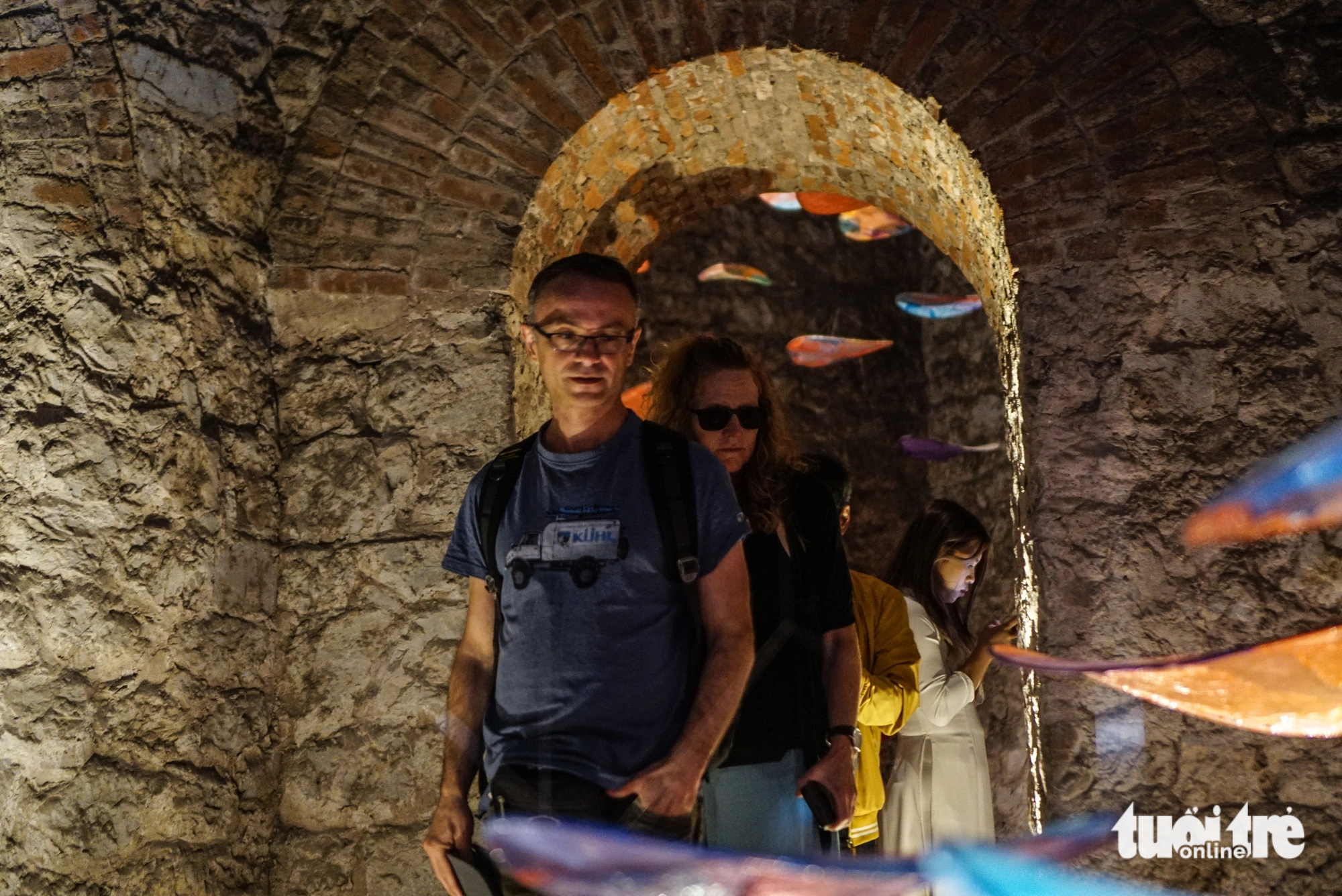 Multiple international tourists visited the century-old Hang Dau water tower in Hanoi when it opened its doors to the public for the first time on November 17, 2023