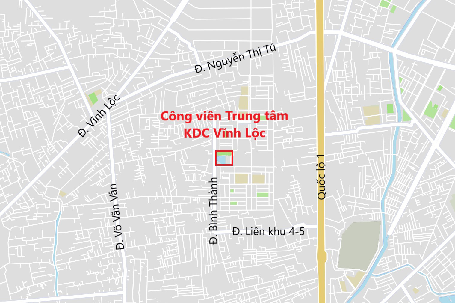 A map of Vinh Loc Park in the heart of the Vinh Loc residential area, Binh Tan District, Ho Chi Minh City, November 29, 2023. Photo: Phuong Nhi / Tuoi Tre