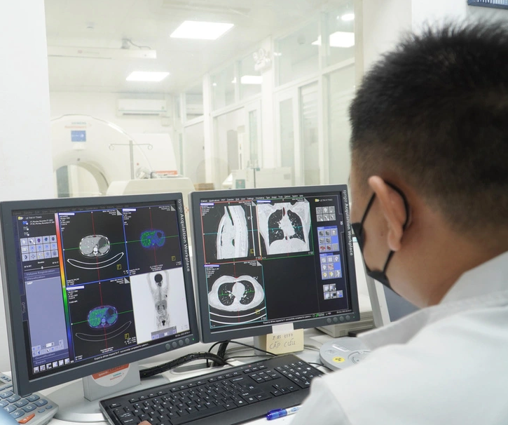 A doctor works at the nuclear medicine department of Cho Ray Hospital in southern Vietnam’s Ho Chi Minh City. Photo: Cho Ray Hospital