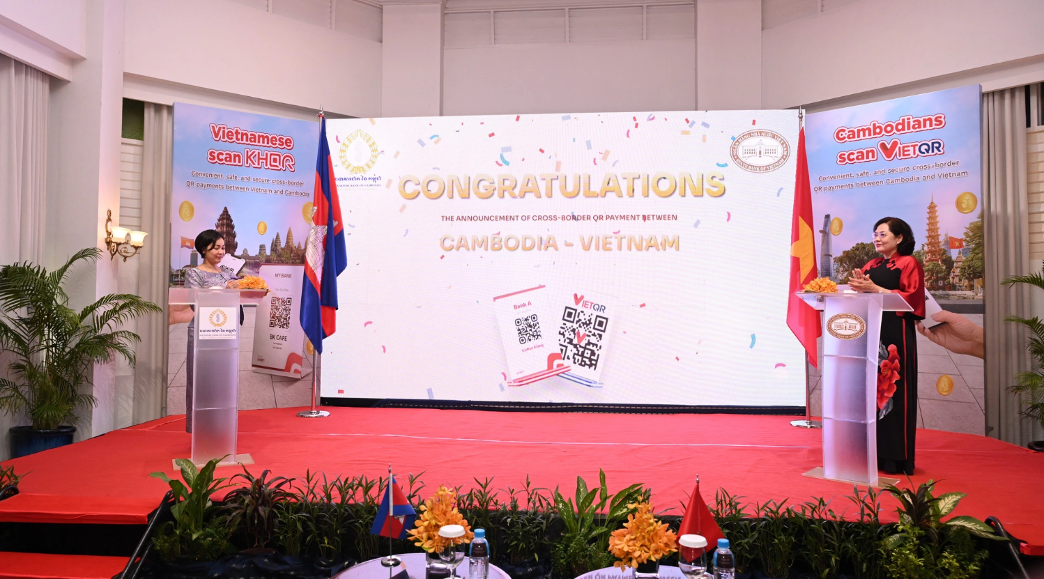 Vietnam, Cambodia launch cross-border QR code payment link