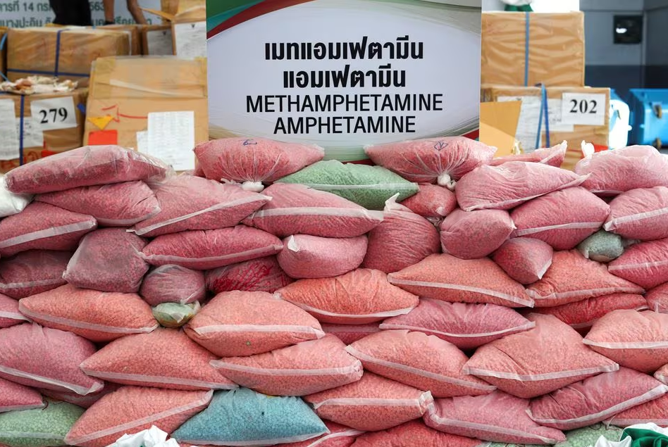 Thai authorities seize record haul of meth tablets near border with Myanmar