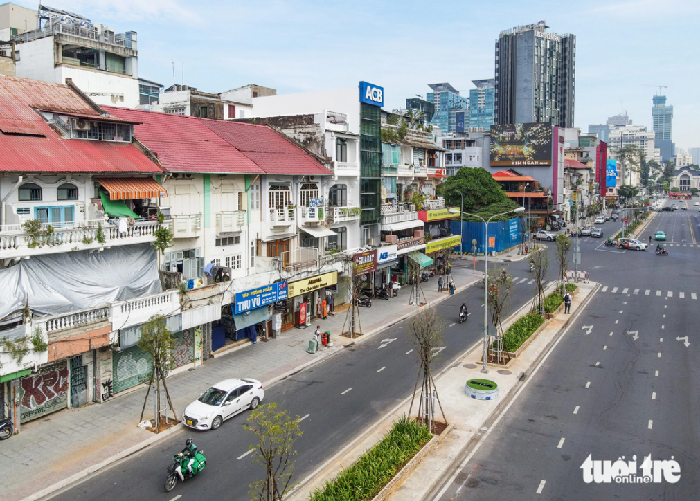The trees will also help revitalize the street after being blocked for eight years. Photo: Chau Tuan / Tuoi Tre