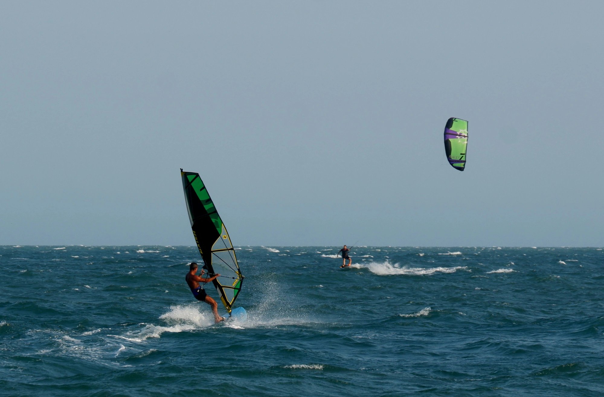 A file photo shows people playing windsurfing and kitesurfing in Mui Ne, Phan Thiet, Binh Thuan Province, Vietnam in March 2020. Photo: Son Lam / Tuoi Tre