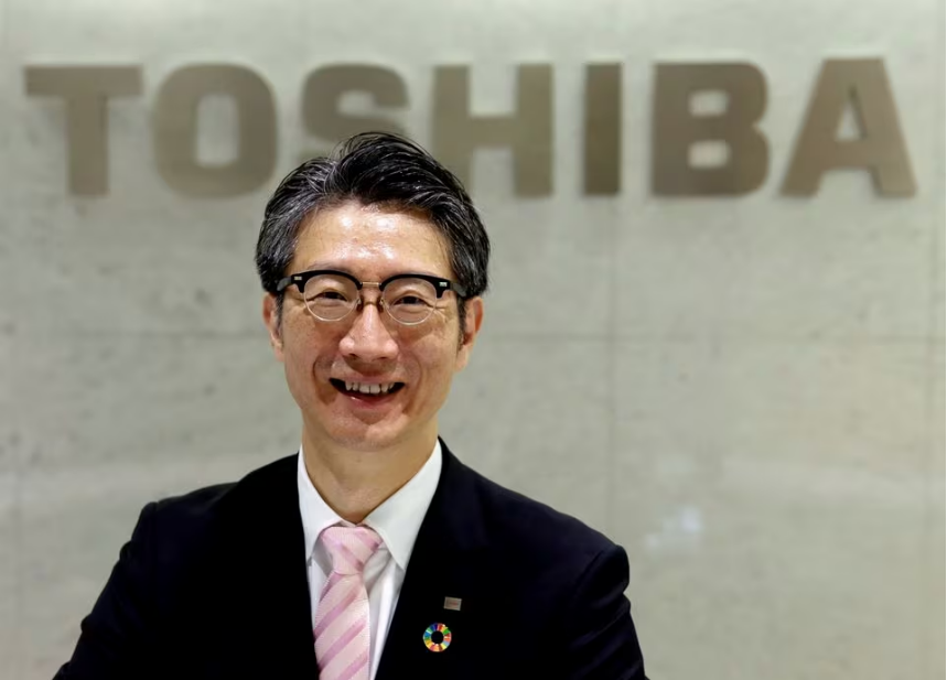 Toshiba Corp. Chief Executive Taro Shimada poses for a photograph during an interview with Reuters at the company headquarters in Tokyo, Japan, June 7, 2022. Photo: Reuters
