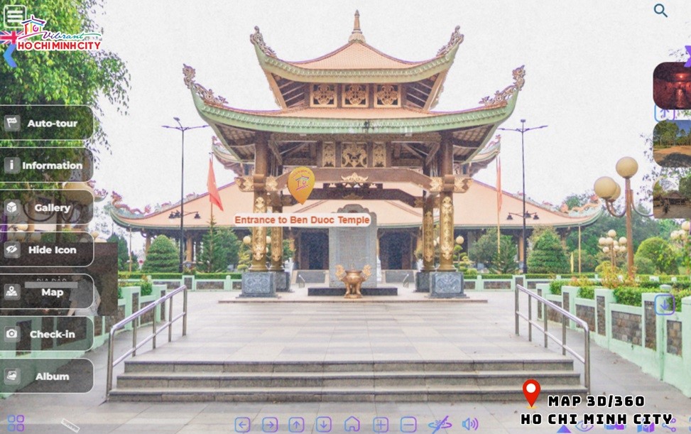 Ben Duoc Memorial Temple in Cu Chi District, Ho Chi Minh City, as shown in Map 3D/360