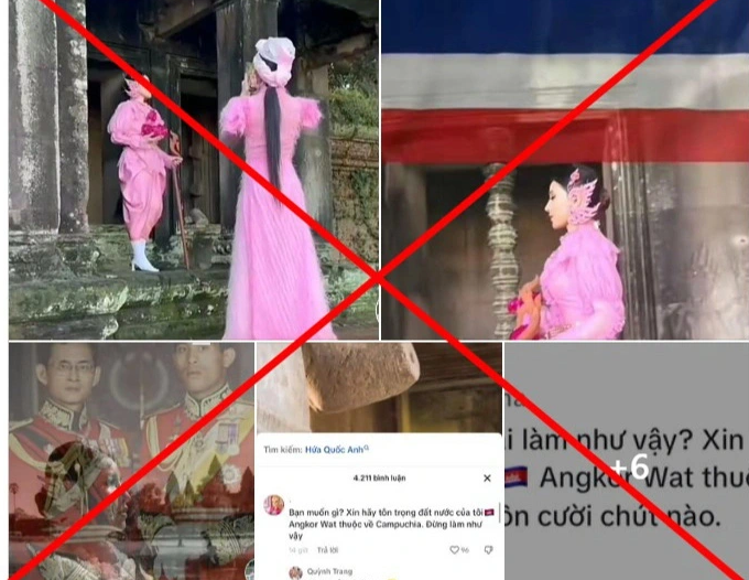 A video shot in Cambodia which includes images of Thai kings and the Thai flag causes public backlash