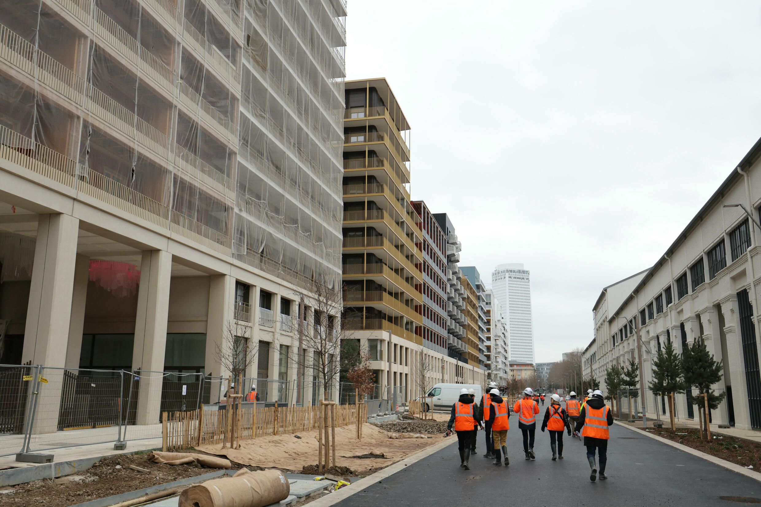 This photograph taken on December 19, 2023, shows the building site of the future Olympic Village during a media tour, in Saint-Denis, suburb of Paris. Photo: AFP