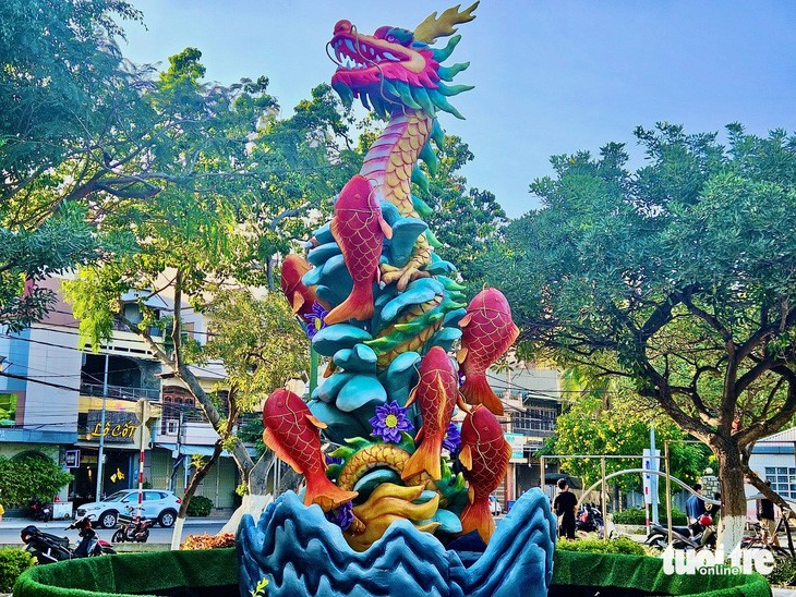 Dragon statues popping up in Vietnam’s Nha Trang to welcome Tet