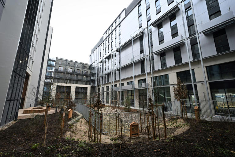 This photograph taken on February 16, 2024 shows a general view of the Olympic village where the athletes will be housed in Saint-Ouen-sur-Seine, a nearby suburb of Paris. Photo: AFP