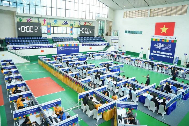 An overall scene of the 2024 ICPC Asia Pacific Championship, which opened on March 1, 2024 at the University of Engineering and Technology under the Vietnam National University-Hanoi. Photo: ICPC Asia Pacific Championship Organizing Board