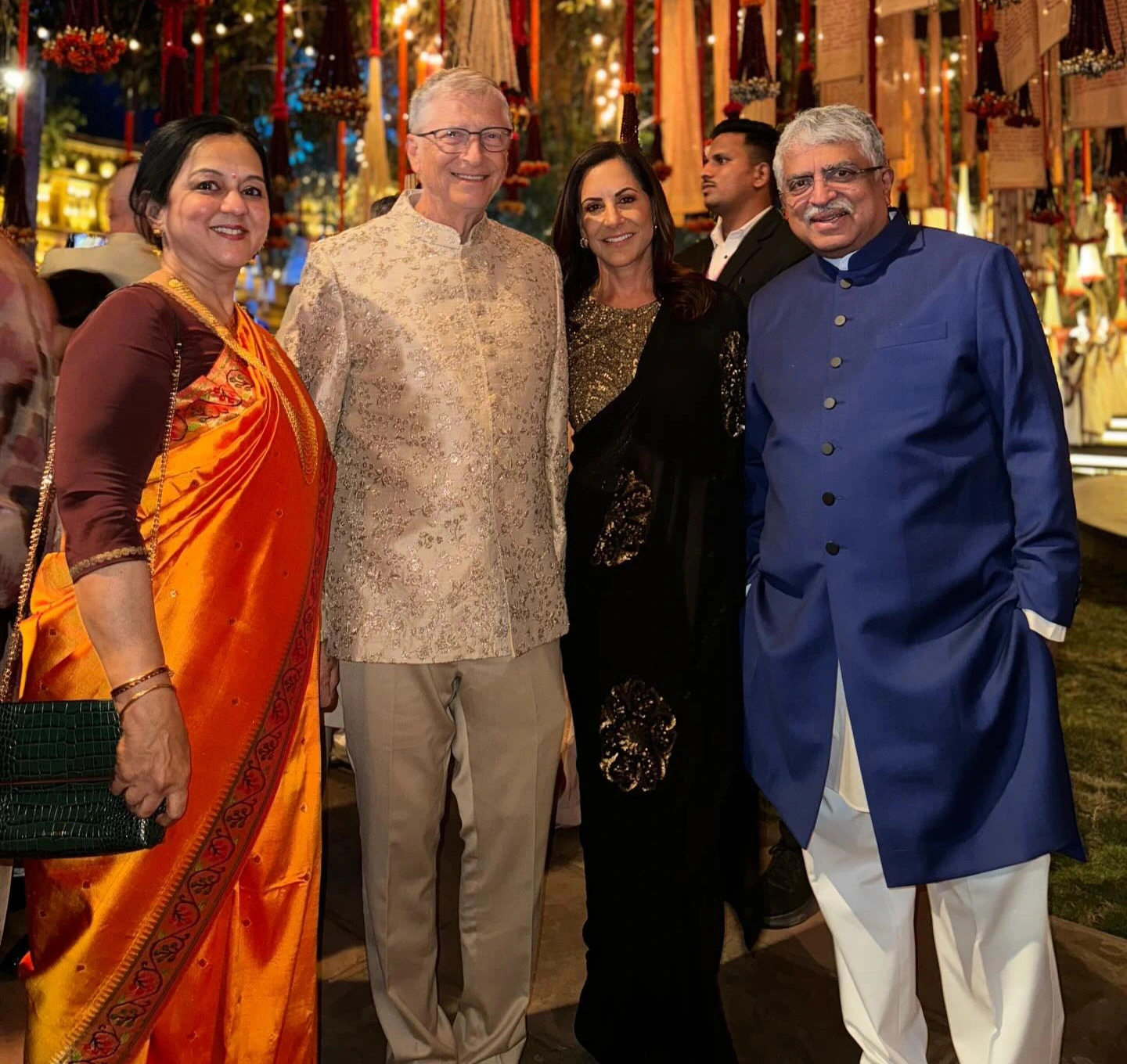 American billionaire Bill Gates (L, 2nd) is seen in India. Photo: Supplied