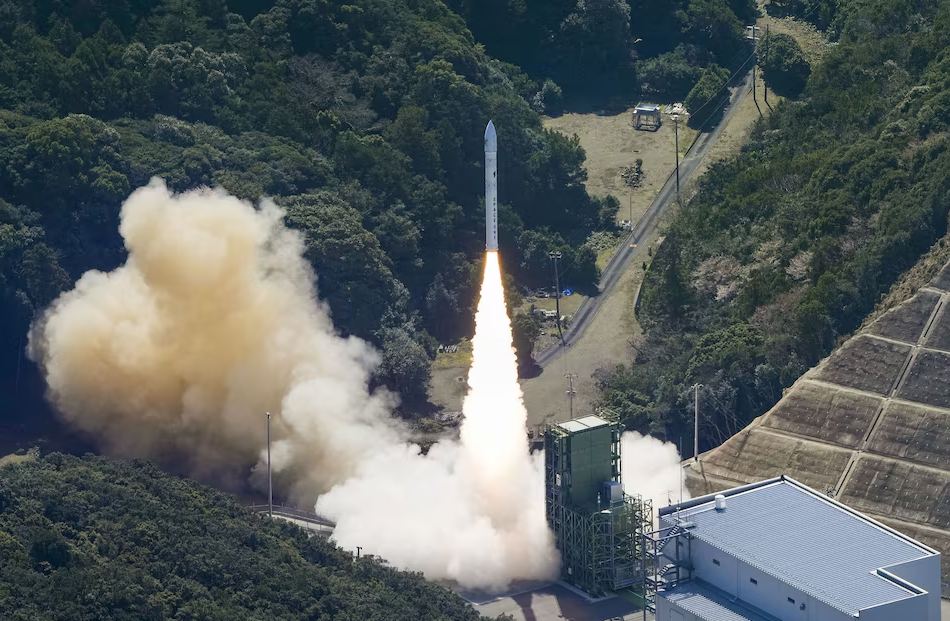 Japan's Space One's small, solid-fueled Kairos rocket lifts off before exploding, shortly after launch at Space One's launching pad on the tip of Kii peninsula in Kushimoto town, Wakayama prefecture, Japan. Photo: Reuters