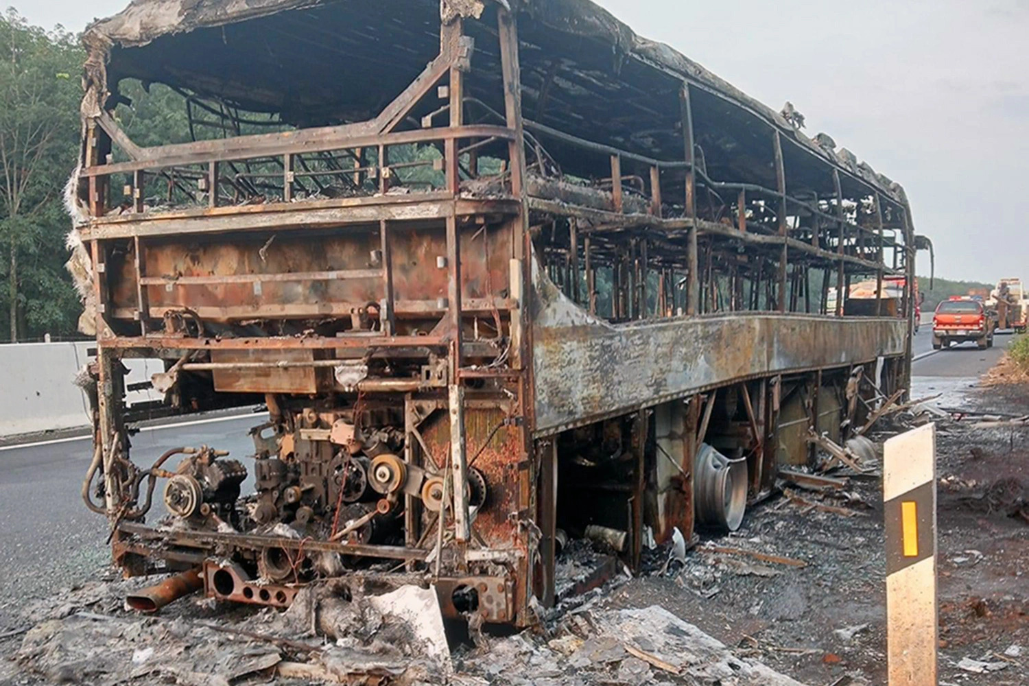 The fire-hit sleeper bus. Photo: Supplied
