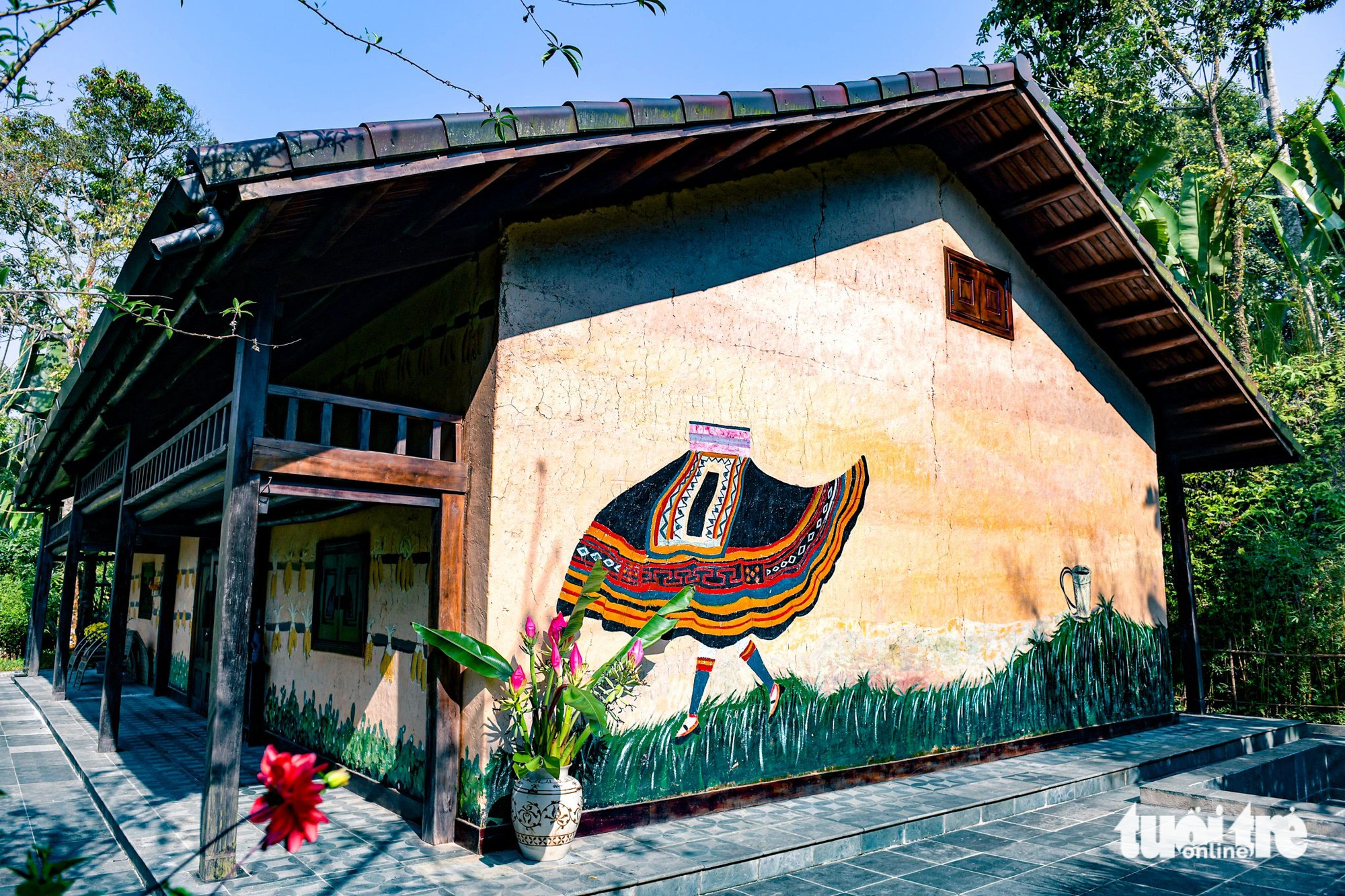 A villa modeled after the traditional houses of the local Mong ethnic people within a resort in Ha Giang Province, northern Vietnam. Photo: Nam Tran / Tuoi Tre