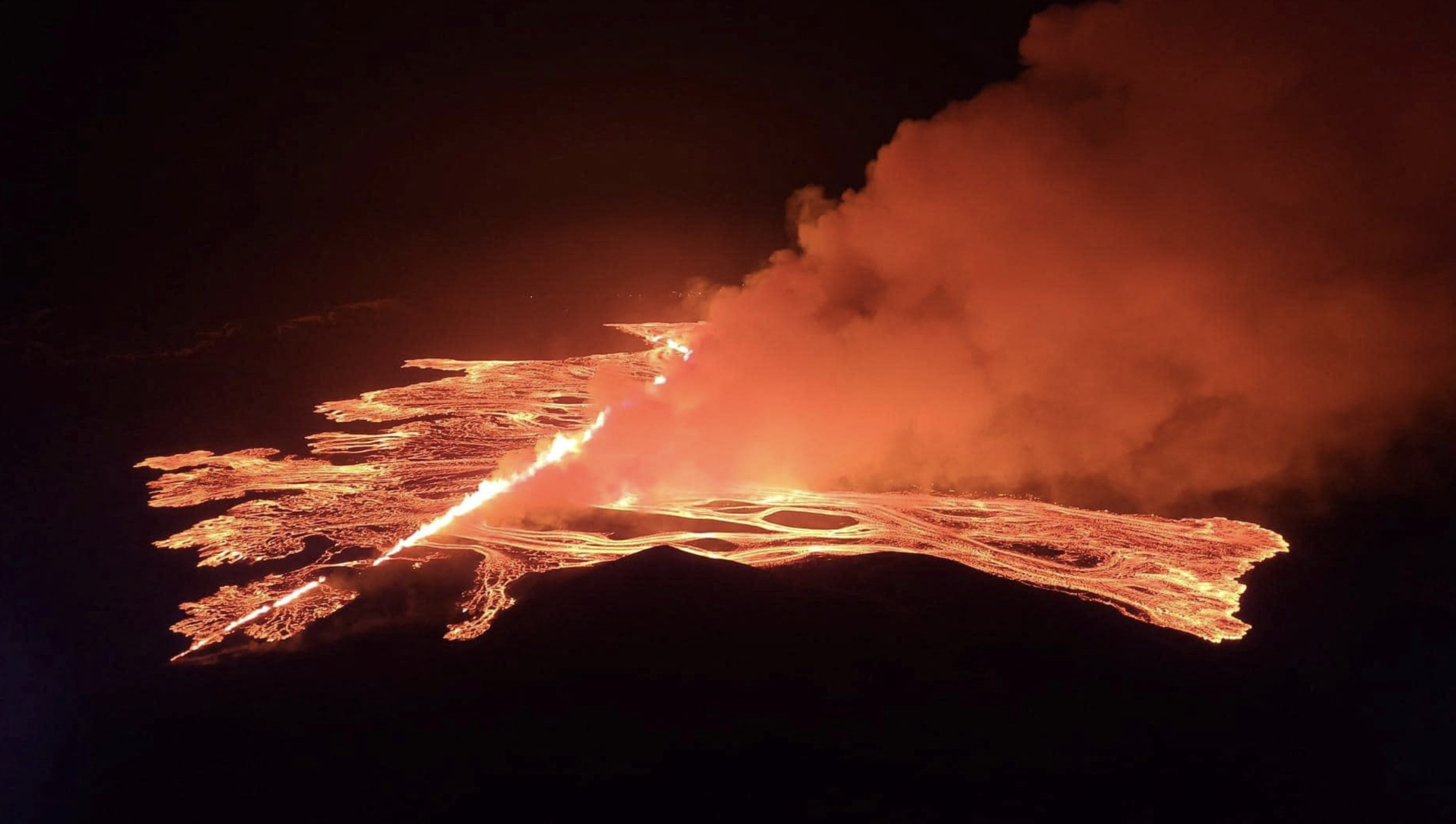 Iceland volcano erupts again, spewing fountains of lava