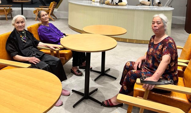 The three old women during their trip to Phu Quoc. Photo: Supplied