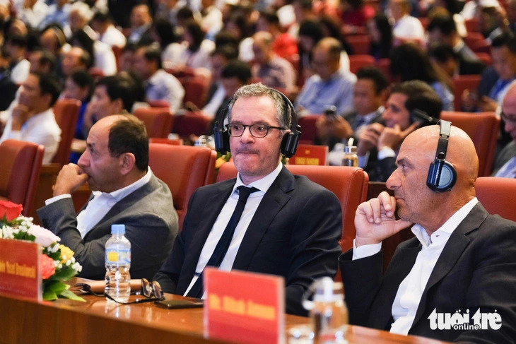 Foreign investors are seen attending the investment promotion conference in south-central Vietnam’s Binh Dinh Province on March 29, 2024. Photo: Tan Luc / Tuoi Tre