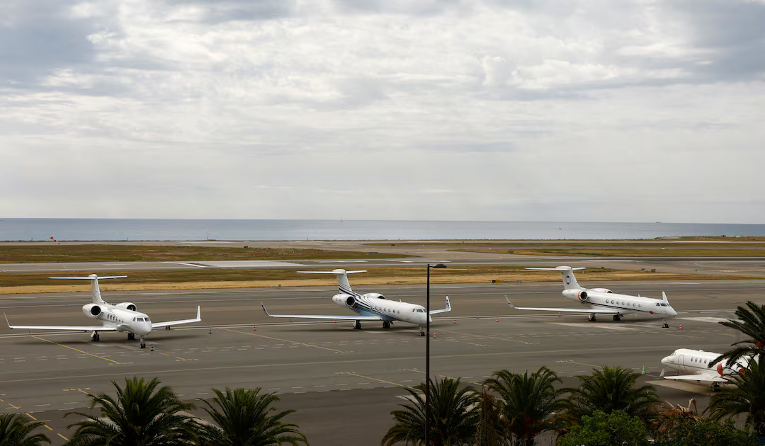 Private jets are seen on the tarmac of Nice international airport, France, September 6, 2022. Photo: Reuters