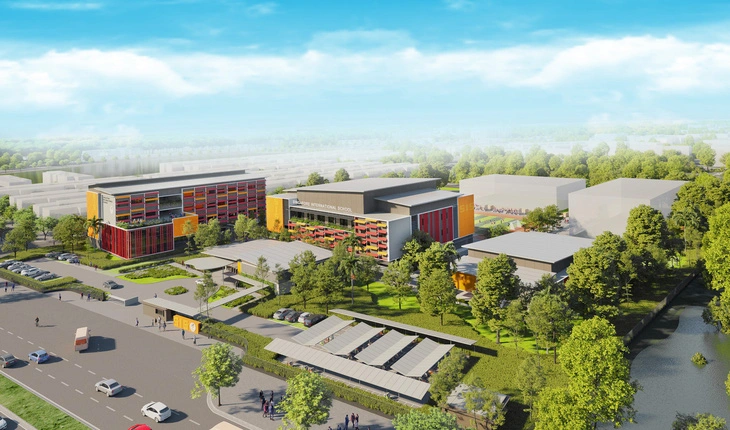 An artist’s impression of the first Singapore International School of KinderWorld International Group in Hai Phong City, northern Vietnam. Photo: Re-captured by Tien Thang / Tuoi Tre