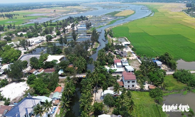 A section of the Truong Giang River in Binh Hai Commune, Thang Binh District, Quang Nam Province. Photo: Le Trung / Tuoi Tre