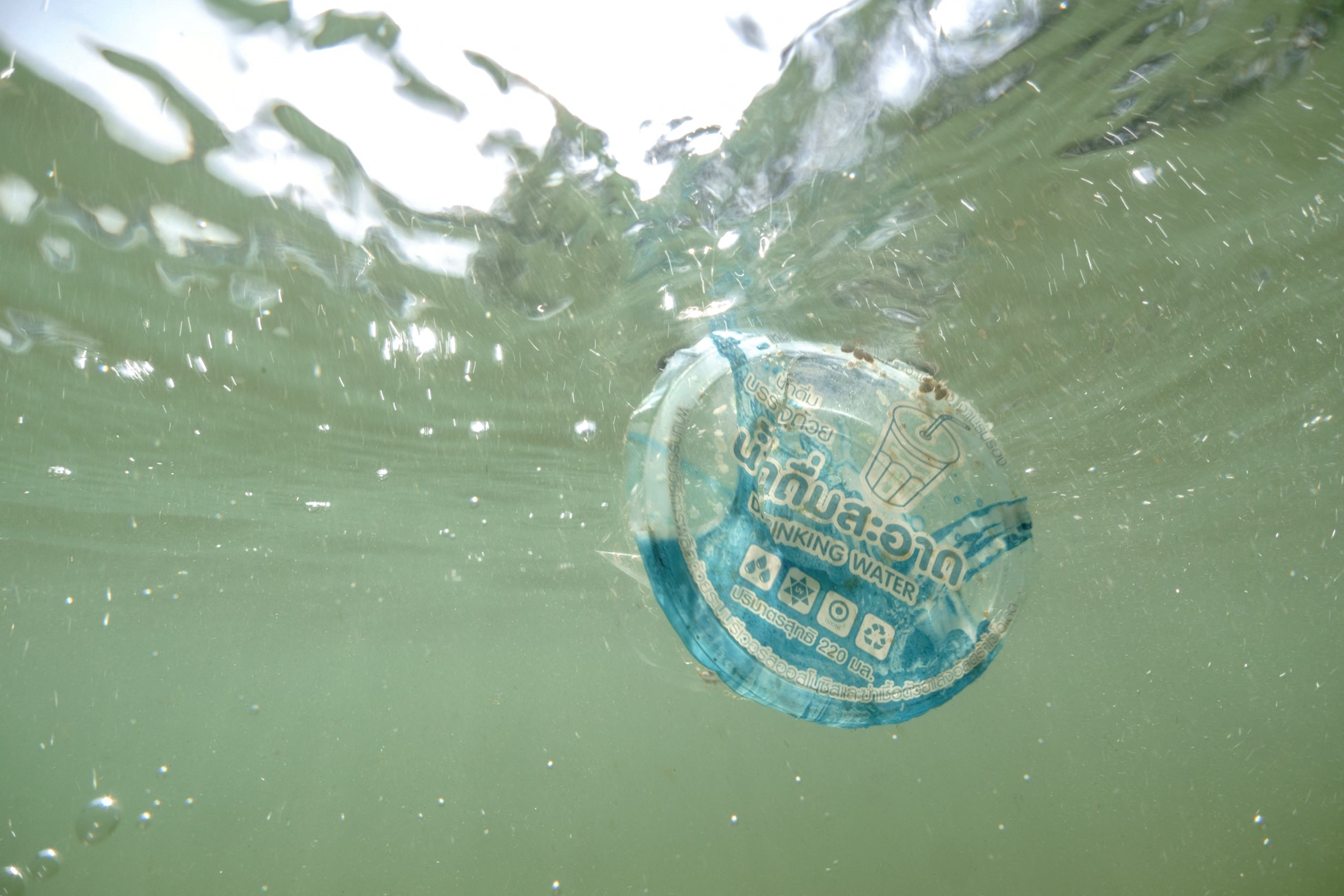 Plastic garbage floats in the sea in Phuket, Thailand, April 4, 2024. Photo: Reuters