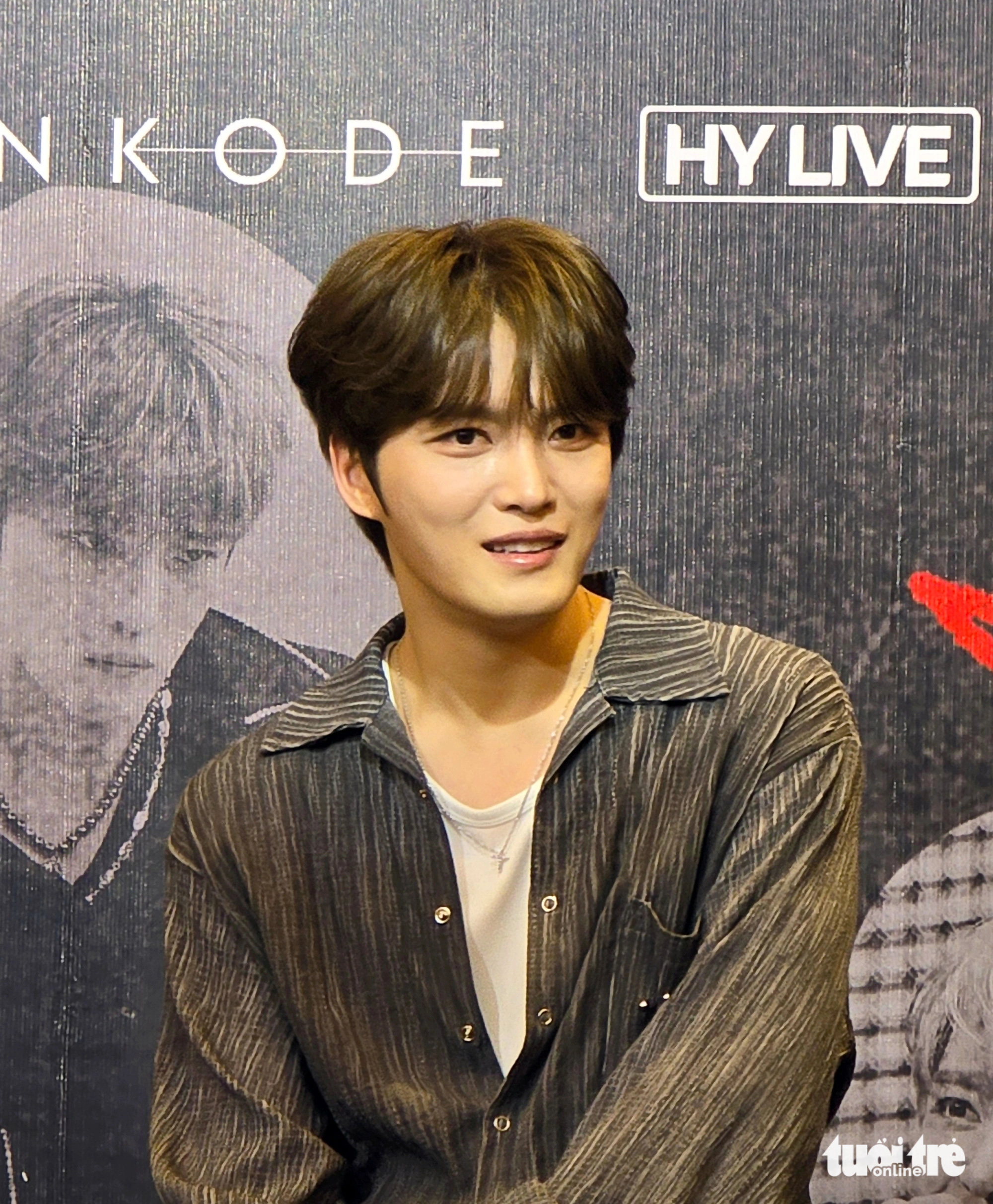 South Korean actor and singer Kim Jae Joong holds a press conference in Ho Chi Minh City before his inaugural fan concert in Vietnam, the J-Party Fan Concert I’m Twenty, April 26, 2024. Photo: Mi Ly / Tuoi Tre