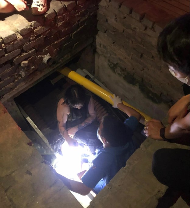 British young woman injured after falling into cable trench in Hanoi