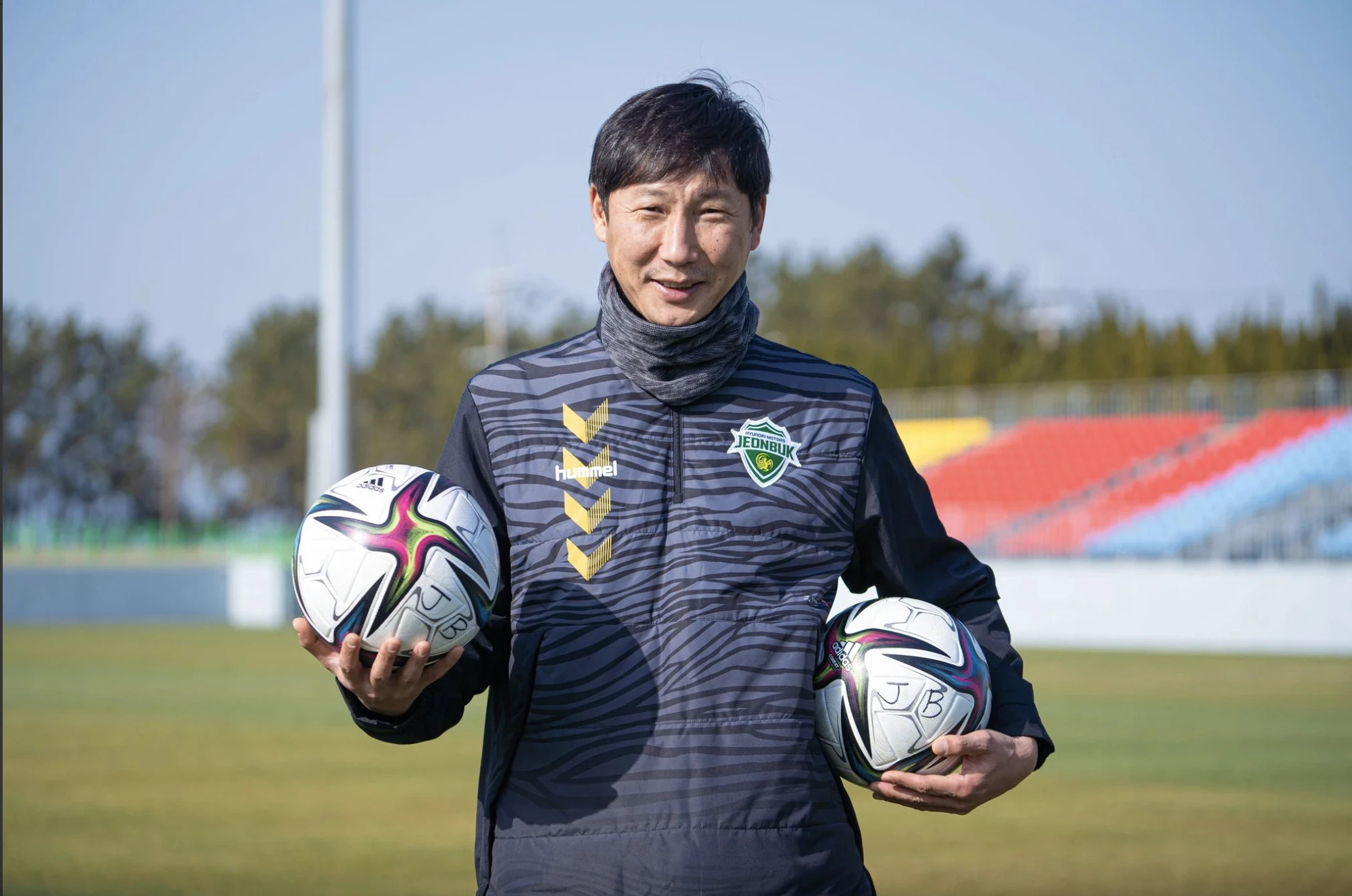 Kim Sang Sik as coach of Jeonbuk Hyundai Motors FC in South Koea’s K-League 1. Photo: AFP