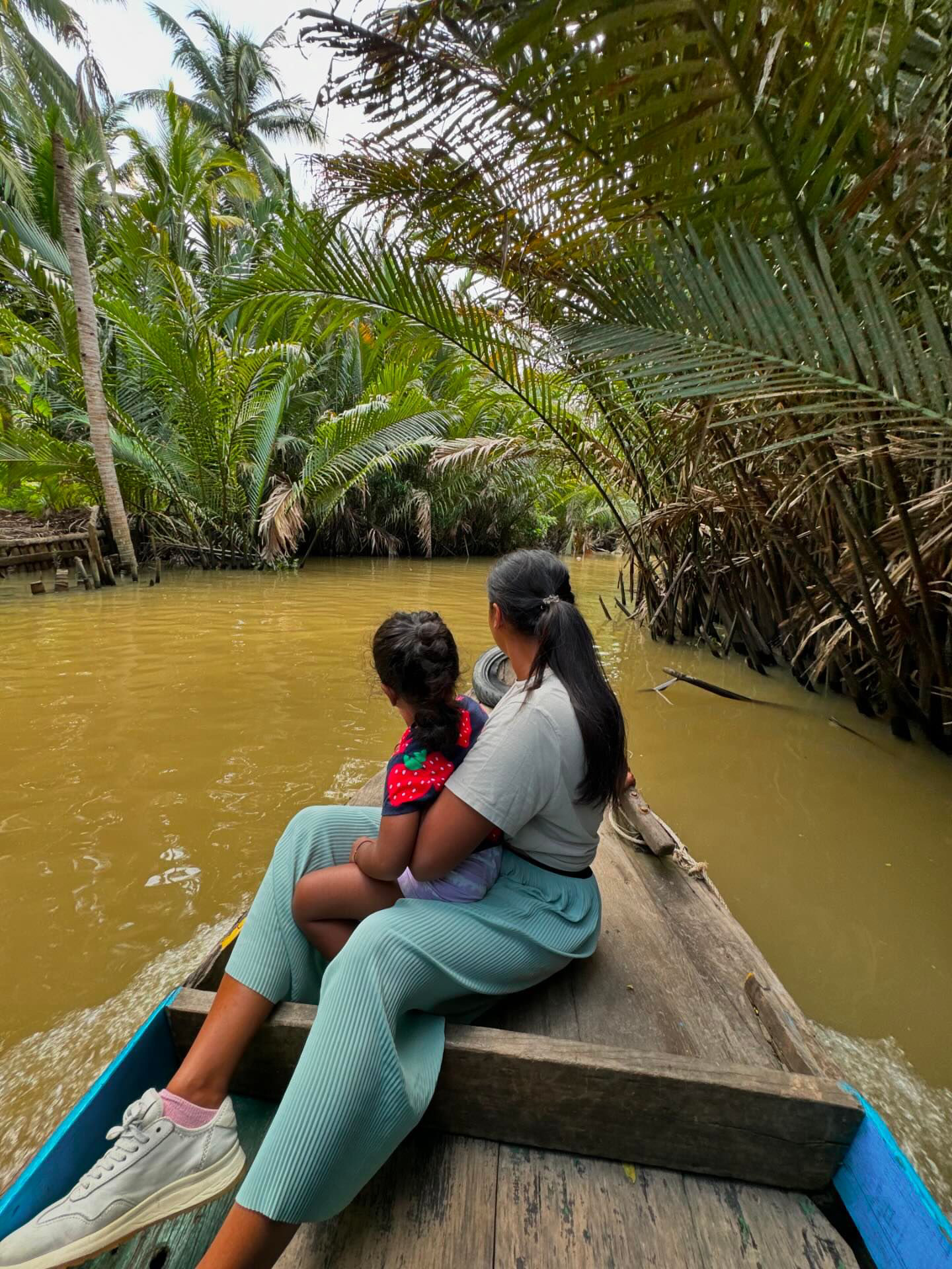 The Das family from the UK ventures to the Mekong Delta in Vietnam in October 2023. Photo: Viola Das