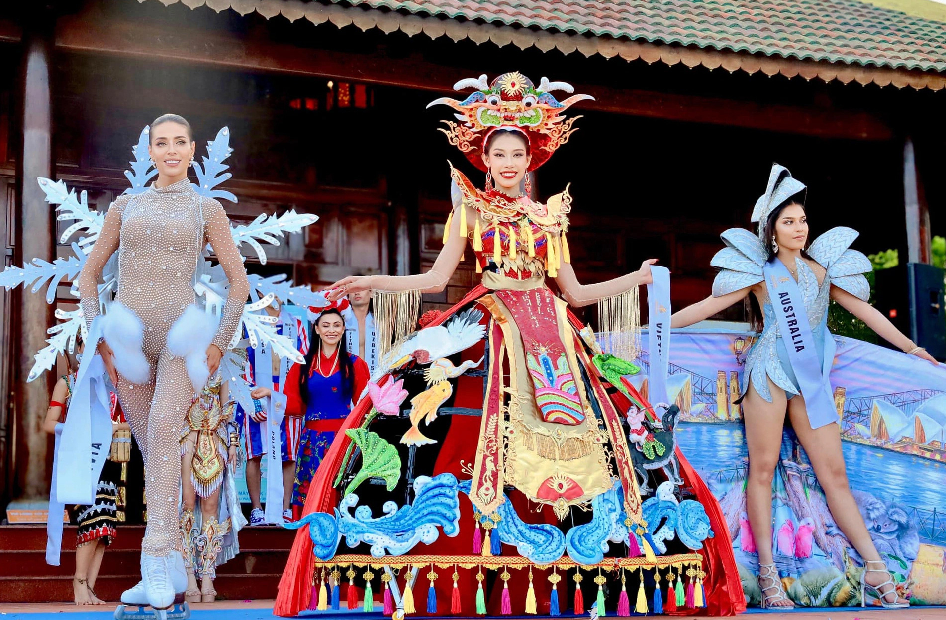 Vietnam’s tò he-inspired design wins best traditional costume at Fitness Supermodel World 2024