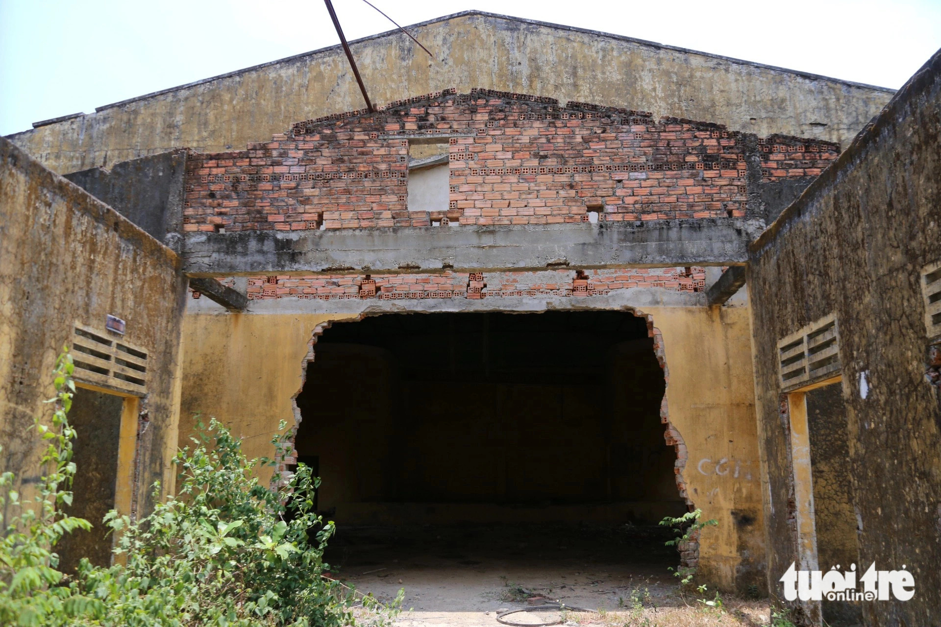 The abandoned vocational training center’s many blocks and meeting hall were left to rot. Photo: Doan Nhan / Tuoi Tre