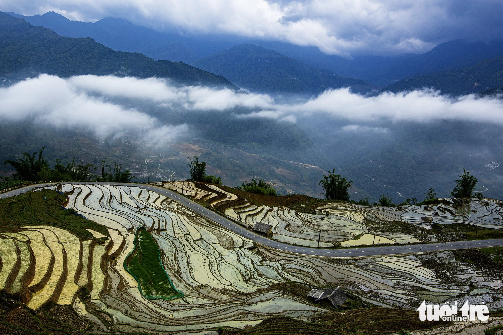 Terraced fields reflect nature’s palette in northern Vietnam’s flood season onset