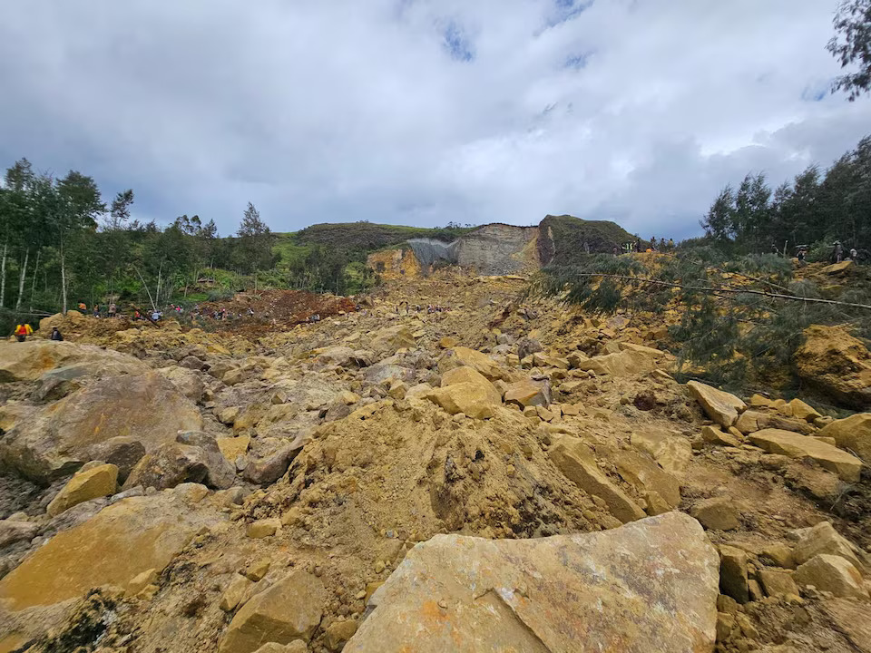View of the damage after a landslide in Maip Mulitaka, Enga province, Papua New Guinea May 24, 2024 in this obtained image. Photo: Reuters