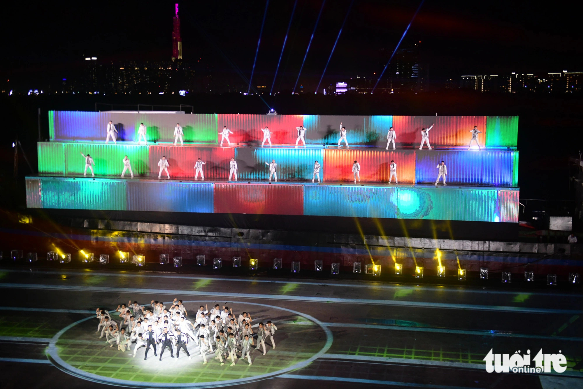 A performance during the opening ceremony of the second Ho Chi Minh City River Festival at Nha Rong-Khanh Hoi Wharf and Saigon Cruise Port, May 31, 2024. Photo: Quang Dinh / Tuoi Tre