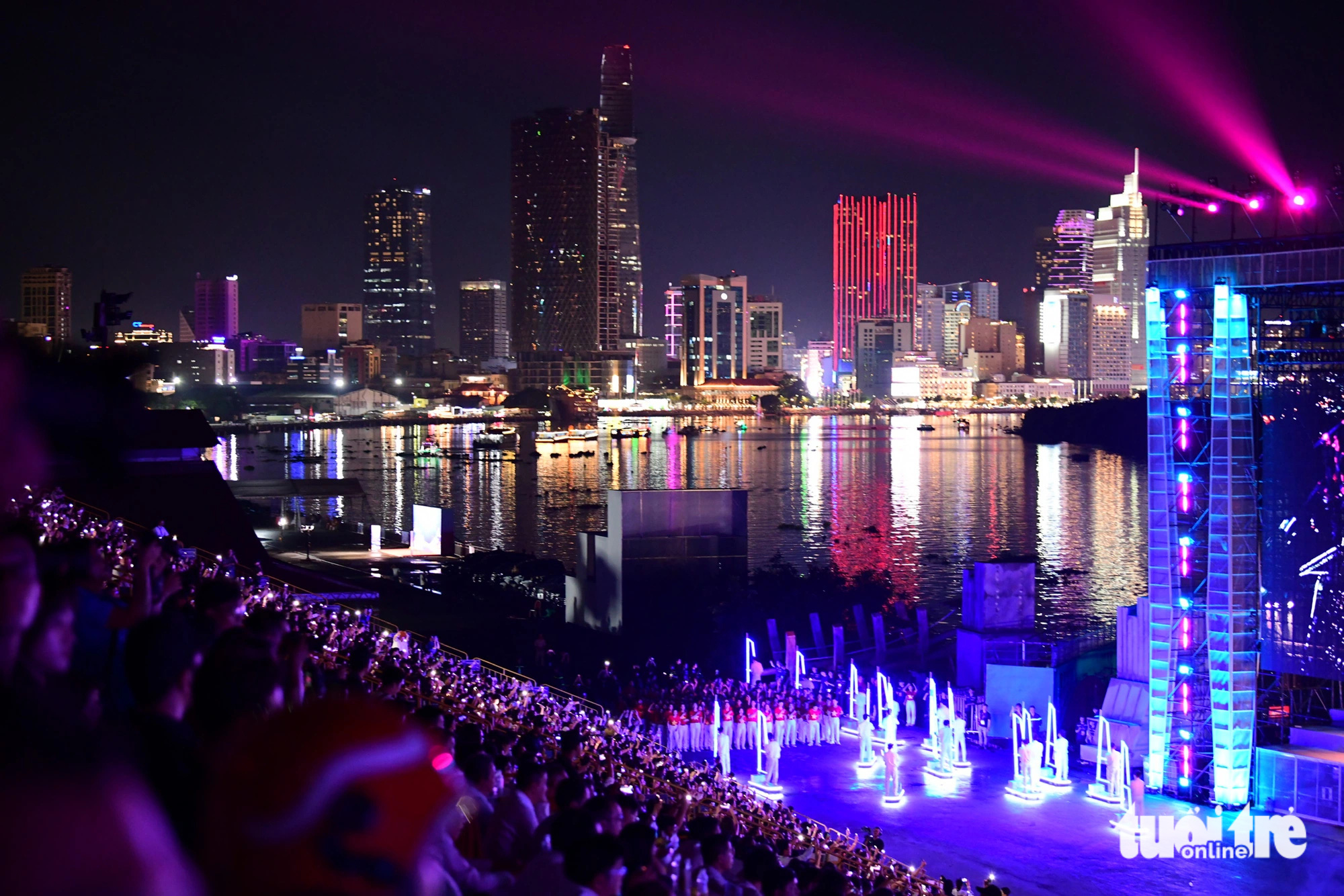 The opening ceremony of the second Ho Chi Minh City River Festival at Nha Rong-Khanh Hoi Wharf and Saigon Cruise Port, May 31, 2024. Photo: Quang Dinh / Tuoi Tre