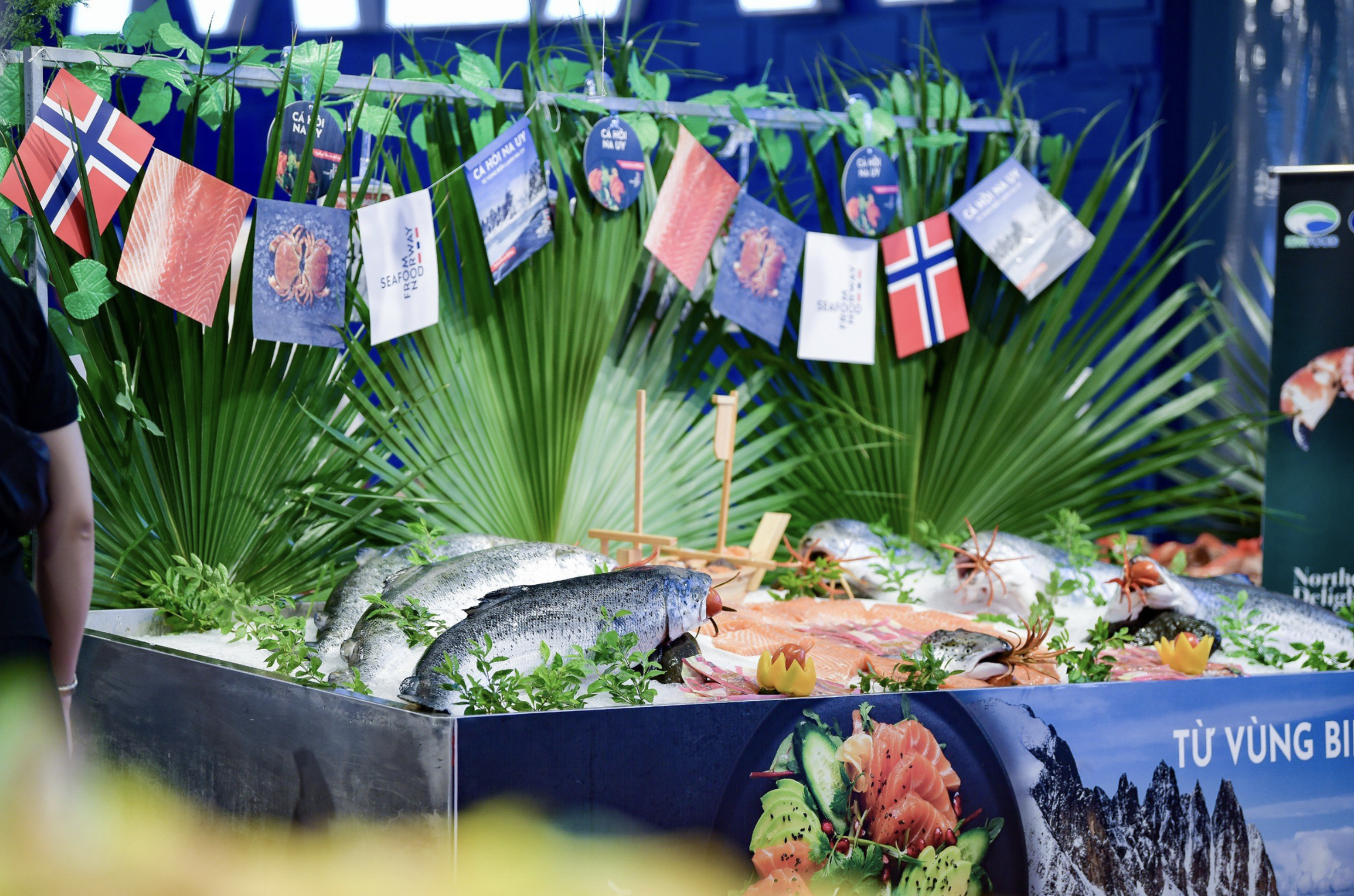 Salmon, mackerel, and crabs from Norway are favored by Vietnamese. Photo: Nam Tran / Tuoi Tre