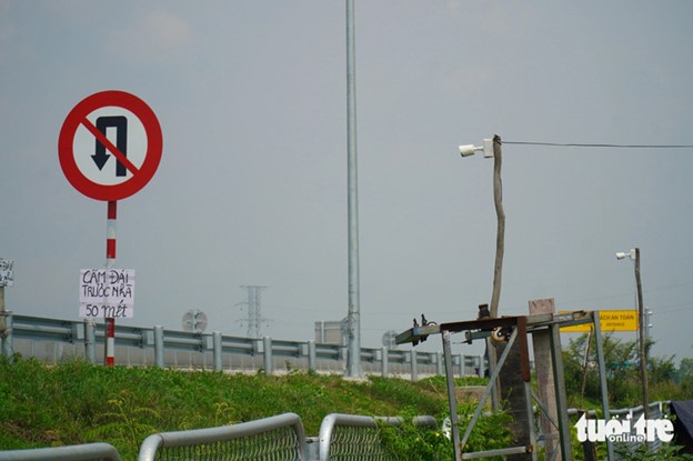 Residents have installed cameras aimed at the expressway to prevent urination but their efforts have been in vain.