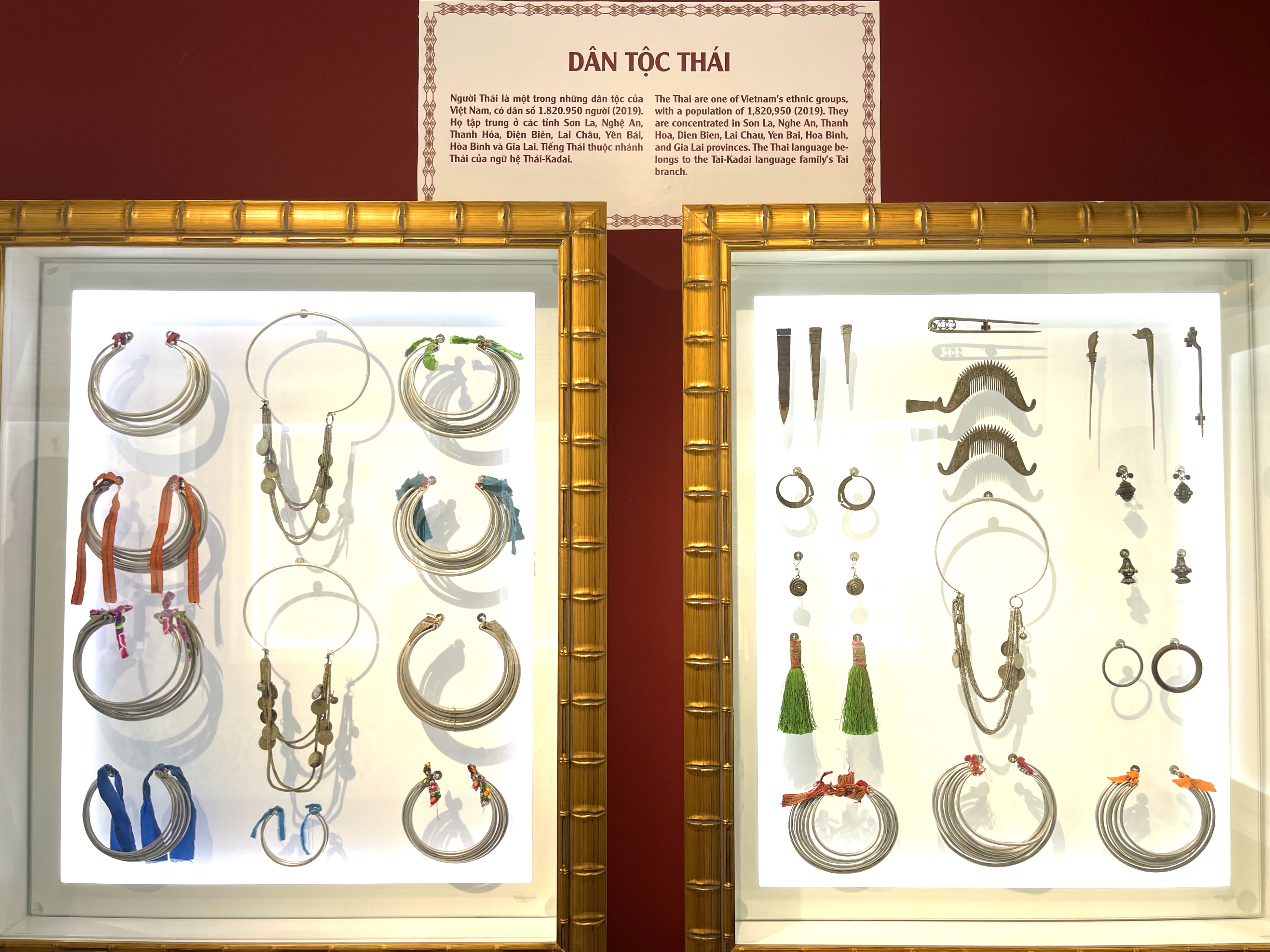Jewelries from the Vietnamese Thai ethnic group are displayed at the Vietnam's 54 Ethnic Groups Jewelry Museum in District 1, Ho Chi Minh City. Photo: Dong Nguyen / Tuoi Tre News