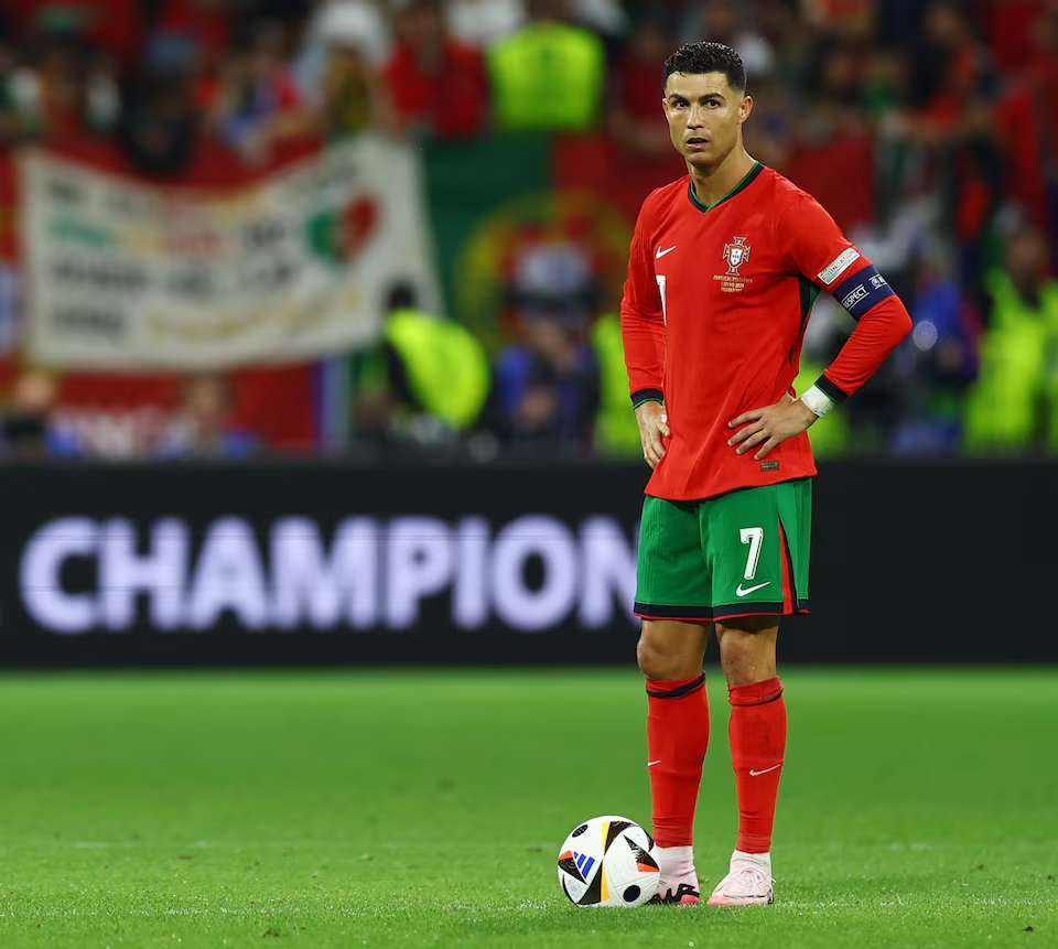 Soccer Football - Euro 2024 - Round of 16 - Portugal v Slovenia - Frankfurt Arena, Frankfurt, Germany - July 1, 2024 Portugal's Cristiano Ronaldo looks on. Photo: Reuters