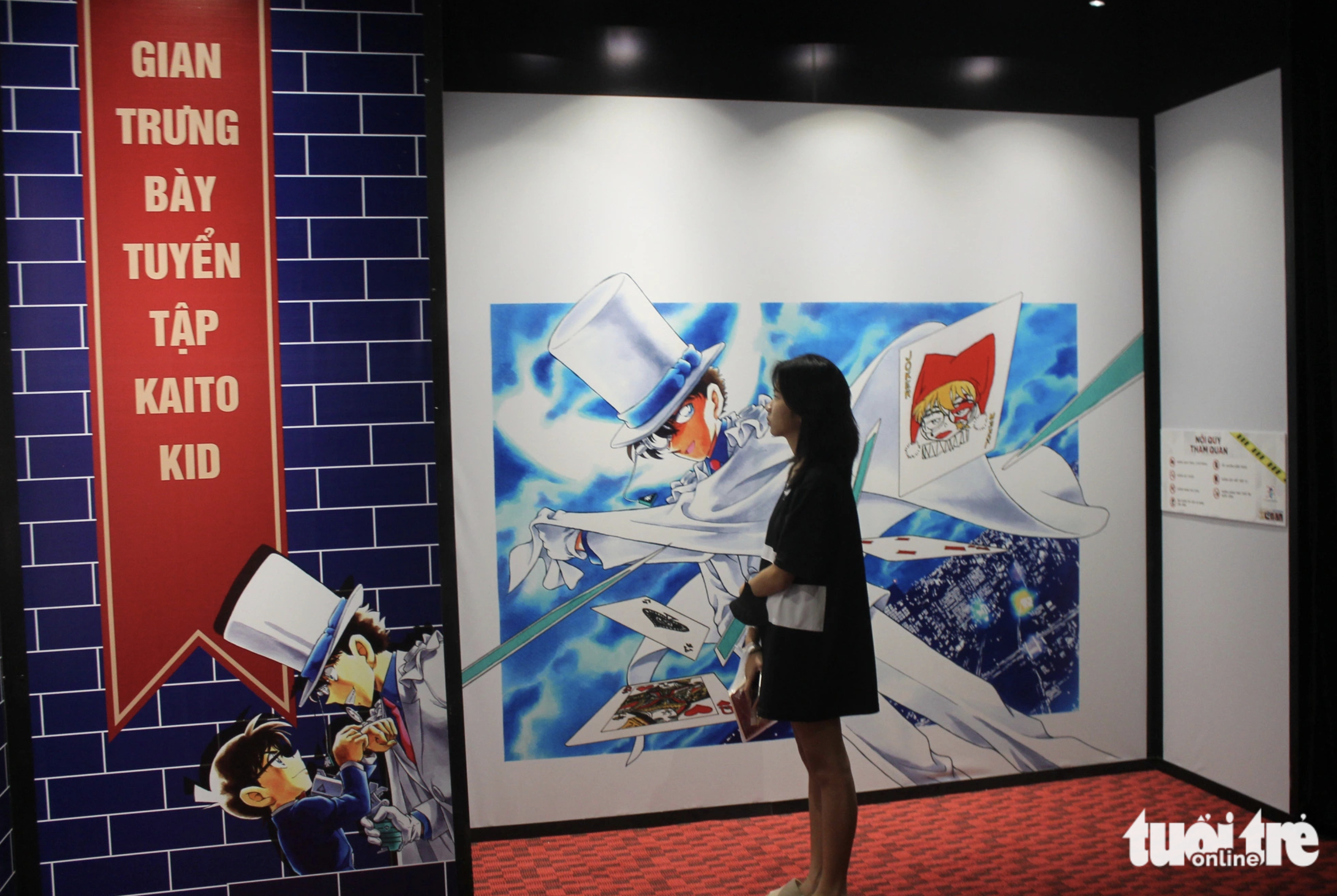 A separate display space for thief Kaito Kid at the exhibition. Photo: To Cuong / Tuoi Tre