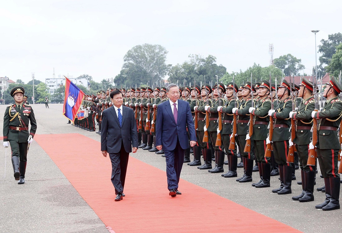 Vietnamese State President To Lam begins official visit to Laos