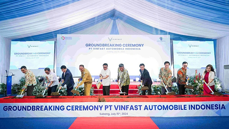 VinFast starts building new electric vehicle plant in Indonesia