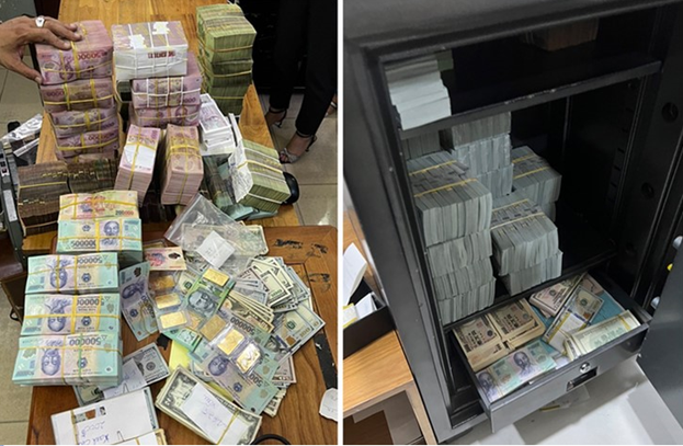 Cash confiscated from the defendants. Photo: Supplied