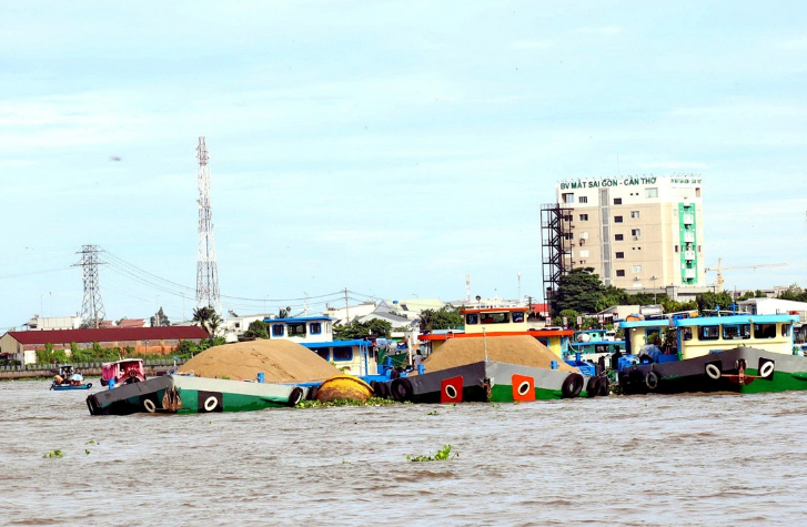 The demand for sand is huge in the Mekong Delta. Photo: Chi Quoc / Tuoi Tre