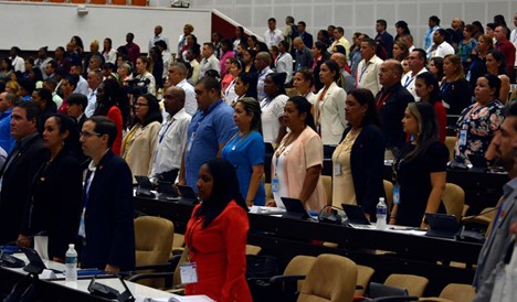 The National Assembly of People's Power of Cuba paid a minute's silence in memory of Vietnamese Party General Secretary Nguyen Phu Trong during its sitting on July 19, 2024 (local time). Photo: Facebook of the Cuban Embassy in Vietnam