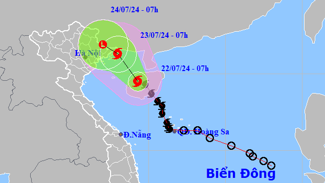 Storm Prapiroon intensifies, possibly moves toward northern Vietnam